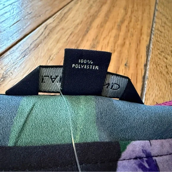 Lands’ End Black Multicolored Floral Dress Short Sleeve Womens Size S (6-8) NWOT - Picture 7 of 14